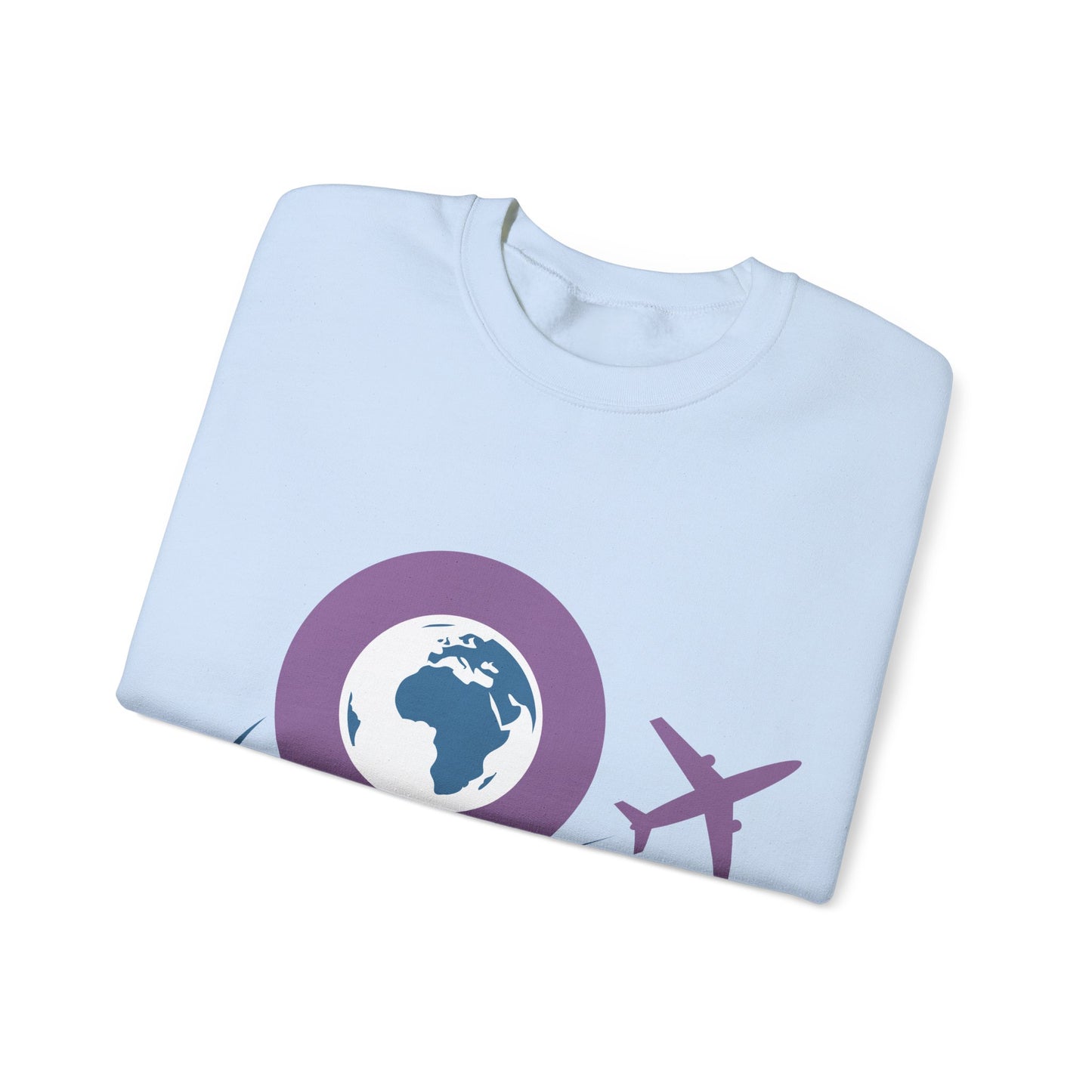 Travel Inspired Sweatshirt | Globe and Airplane Design | True North