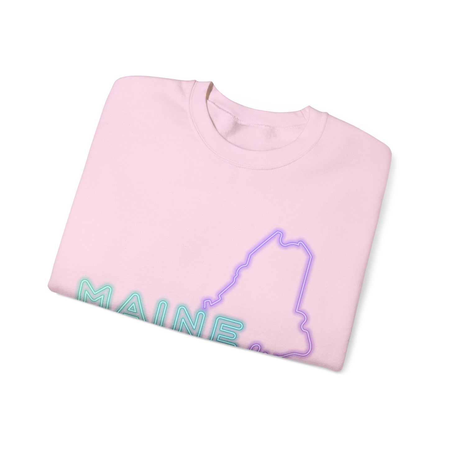 Maine Neon Outline Sweatshirt | Local Pride Apparel | True North