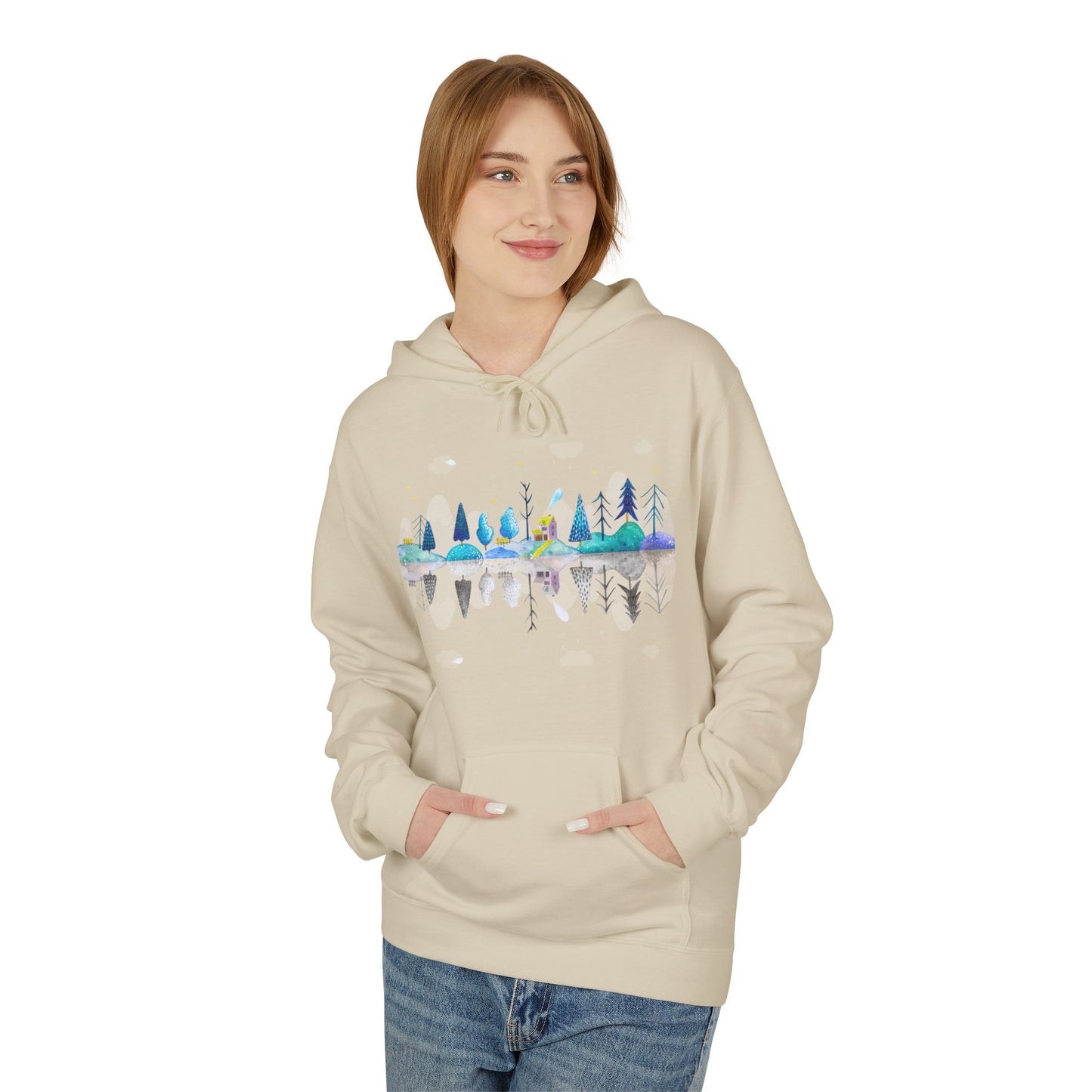 Cozy Nature-Inspired Fleece Hoodie | Inspirational Winter Apparel | True North