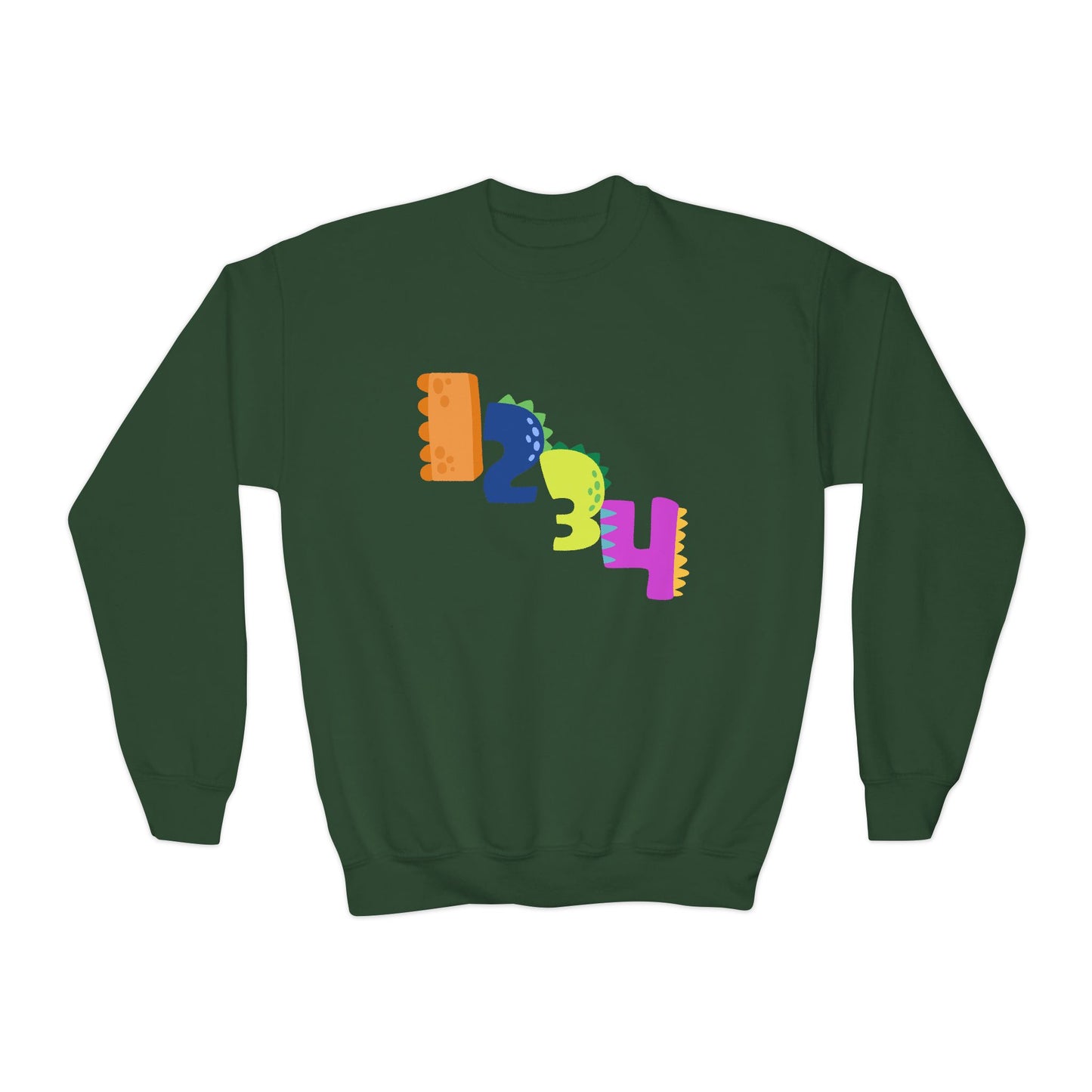 Colorful Fun Numbers and Dinosaurs Sweatshirt| Easygoing Style | True North