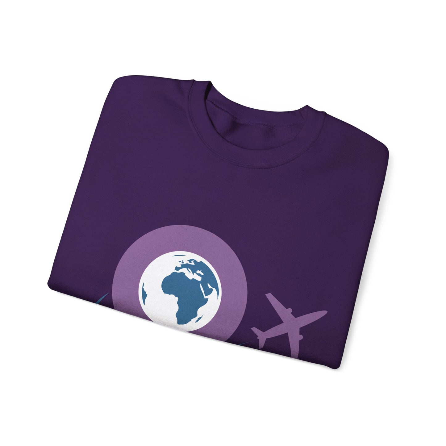 Travel Inspired Sweatshirt | Globe and Airplane Design | True North