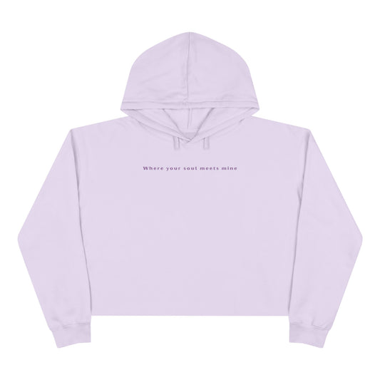 Floral Crop Unisex Hoodie | Pastel Aesthetic Pullover for Women | True North