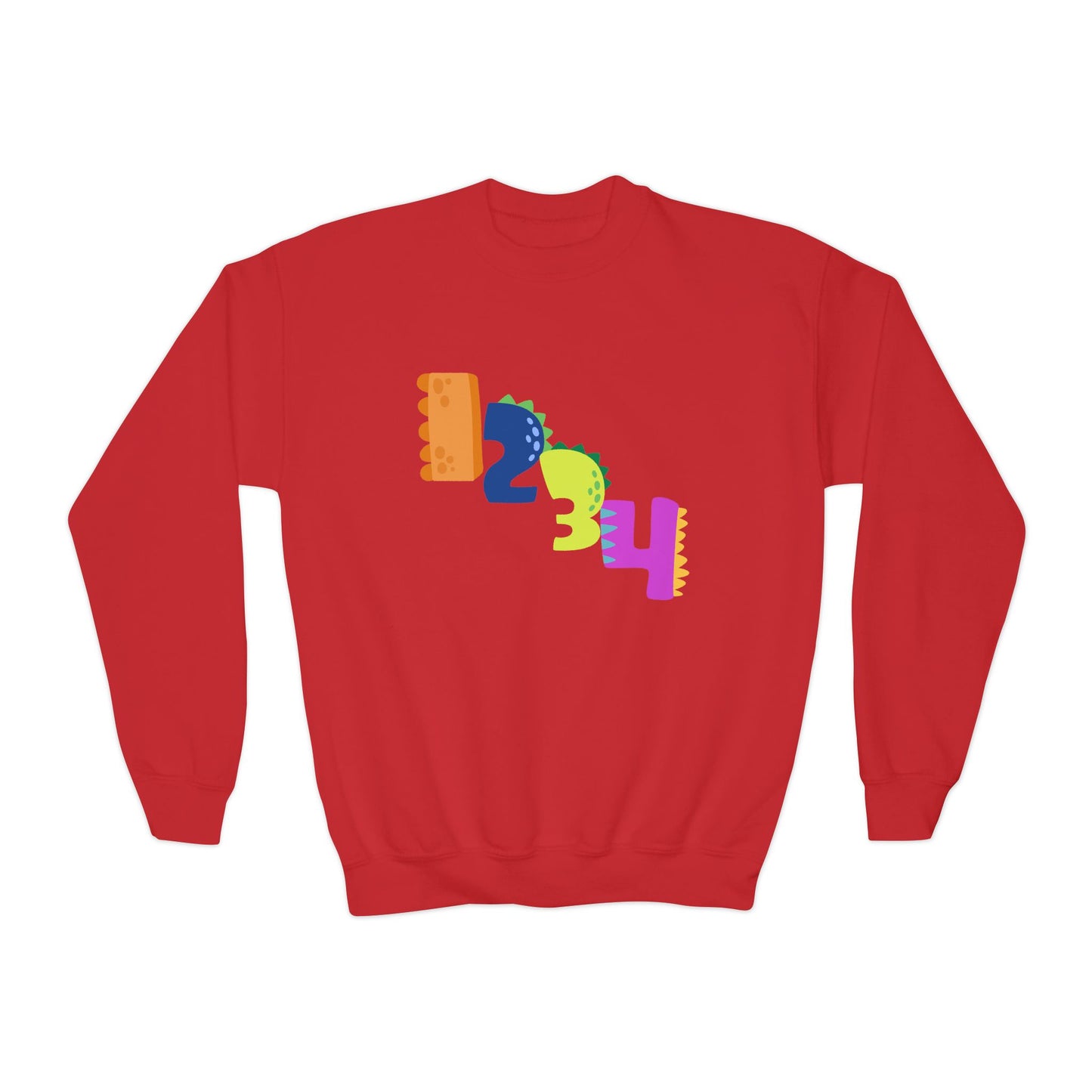 Colorful Fun Numbers and Dinosaurs Sweatshirt| Easygoing Style | True North