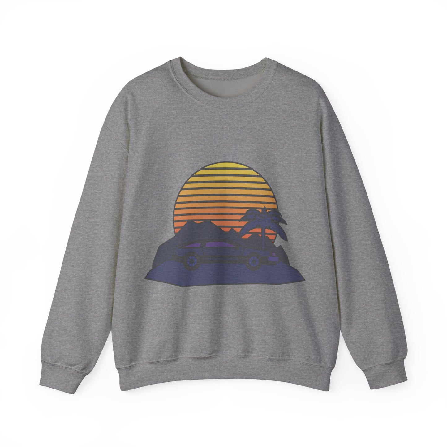Retro Sunset Adventure Crewneck Sweatshirt | Road Trips | True North