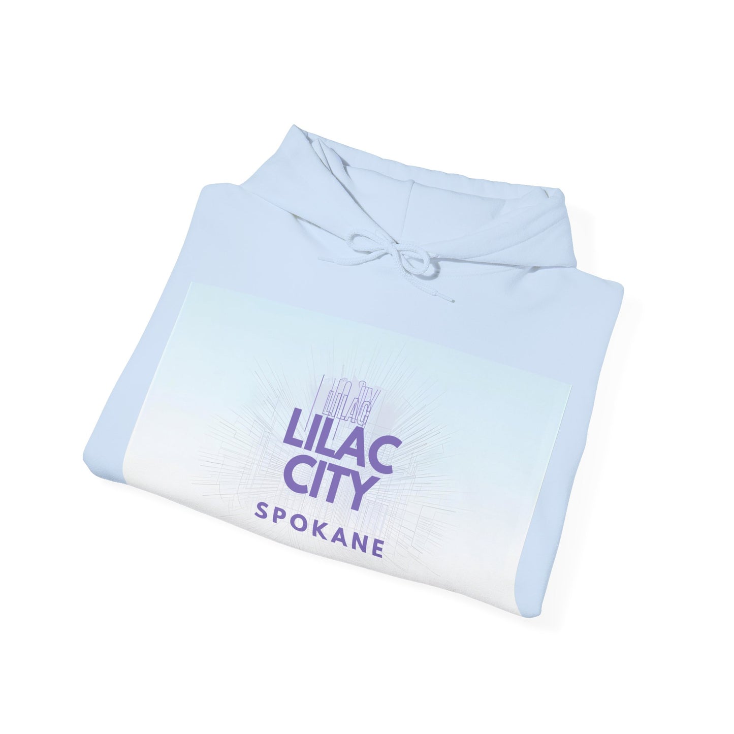 Spokane "Lilac City" Hoodie – Pastel Skyline Graphic