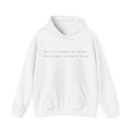 New York Hustles Inspirational Quote Hooded Sweatshirt | True North