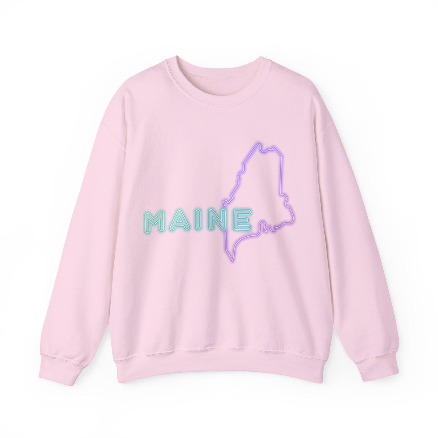 Maine Neon Outline Sweatshirt | Local Pride Apparel | True North