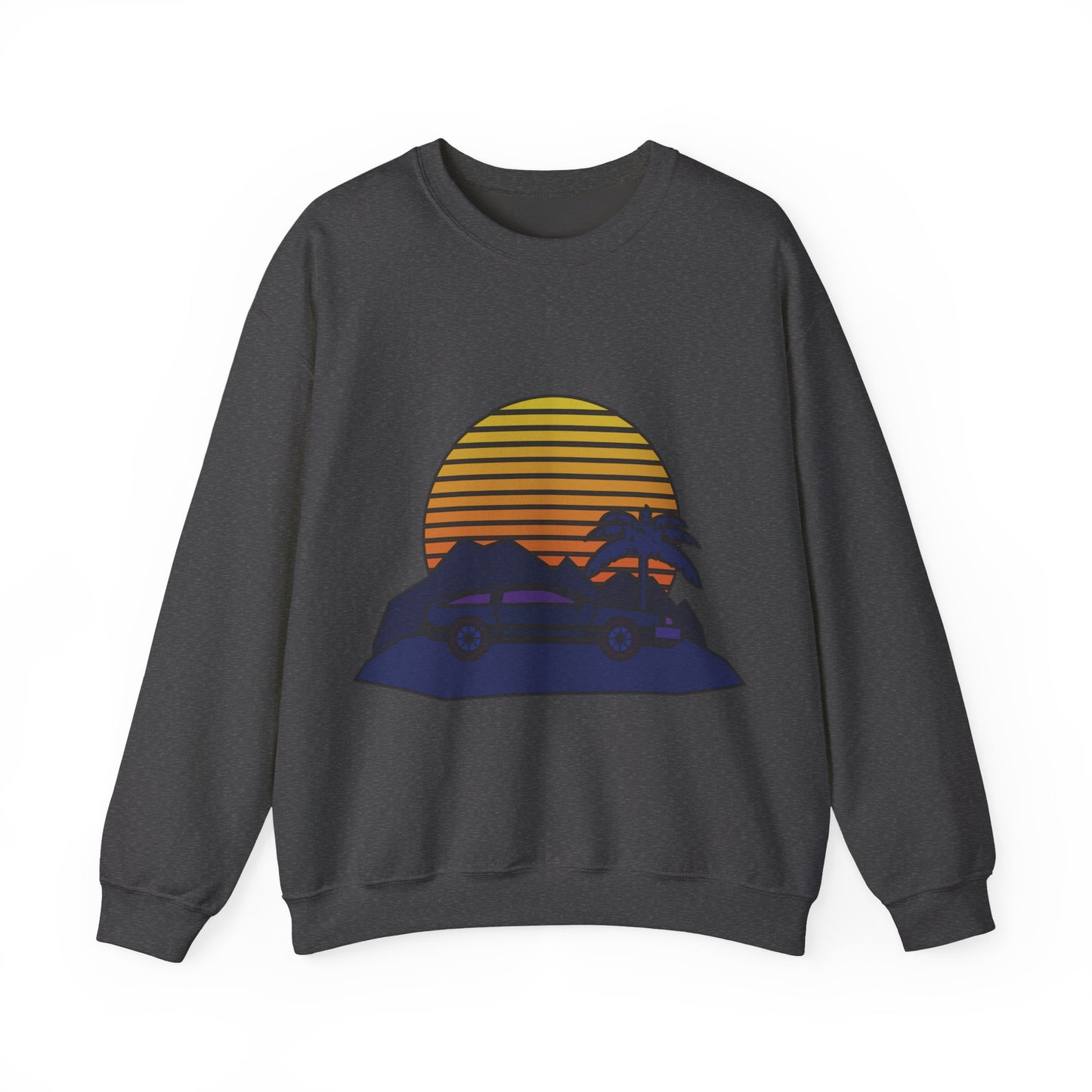 Retro Sunset Adventure Crewneck Sweatshirt | Road Trips | True North