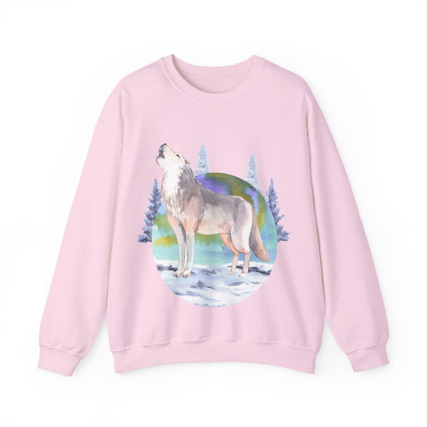 Wolf Howling Crewneck Sweatshirt | Animal and Nature Lovers | True North