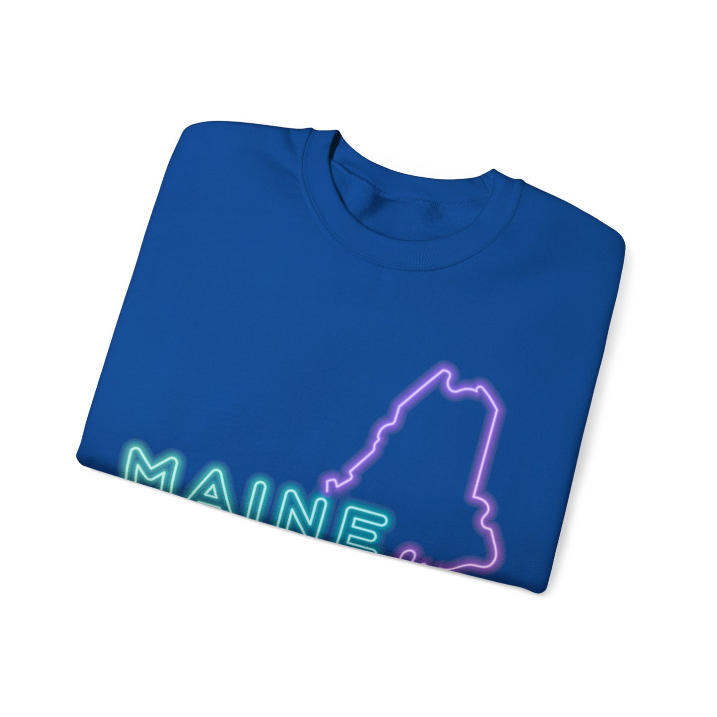 Maine Neon Outline Sweatshirt | Local Pride Apparel | True North