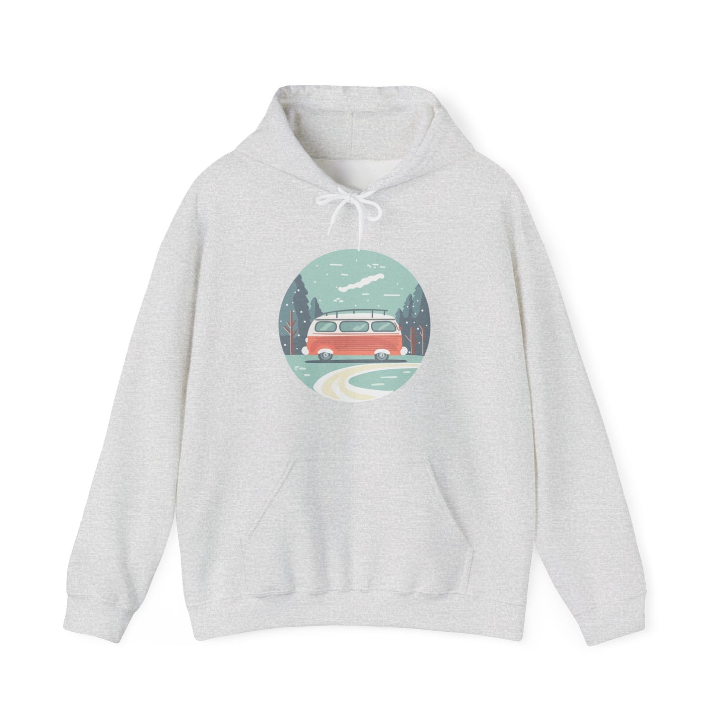 Cozy Retro Van Hoodie | Travel-Inspired, Chill Days | True North