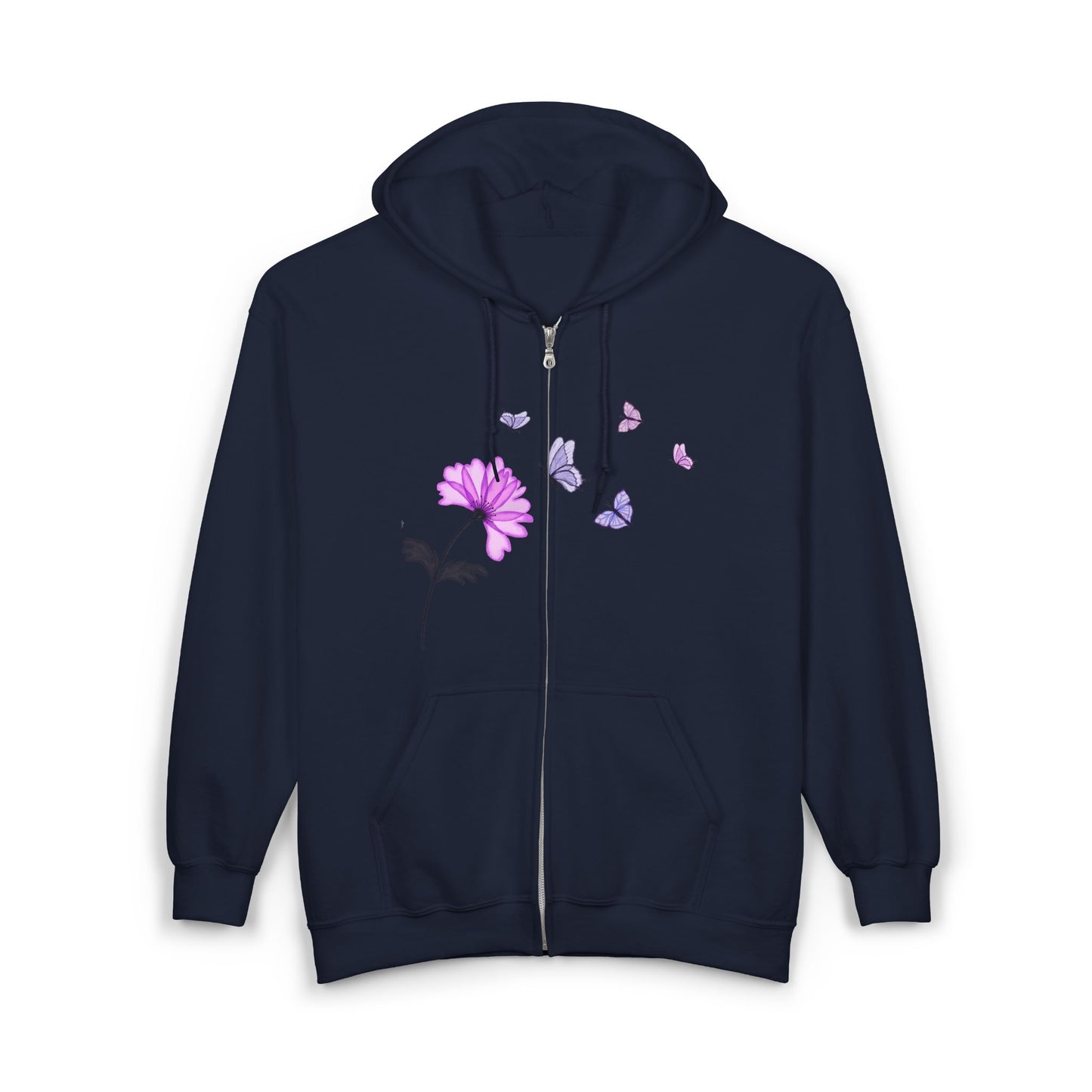 Butterfly Blossom Zip Hoodie |Floral Style | True North