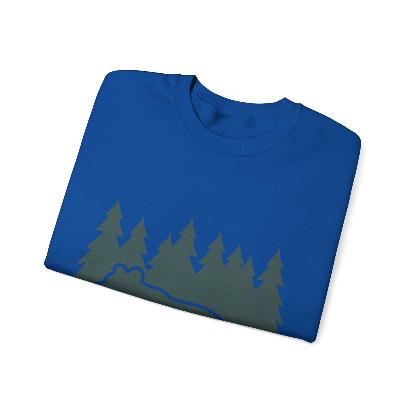 Cozy Bear Forest Crewneck Sweatshirt | Hiking, Camping, and Nature Lovers | True North