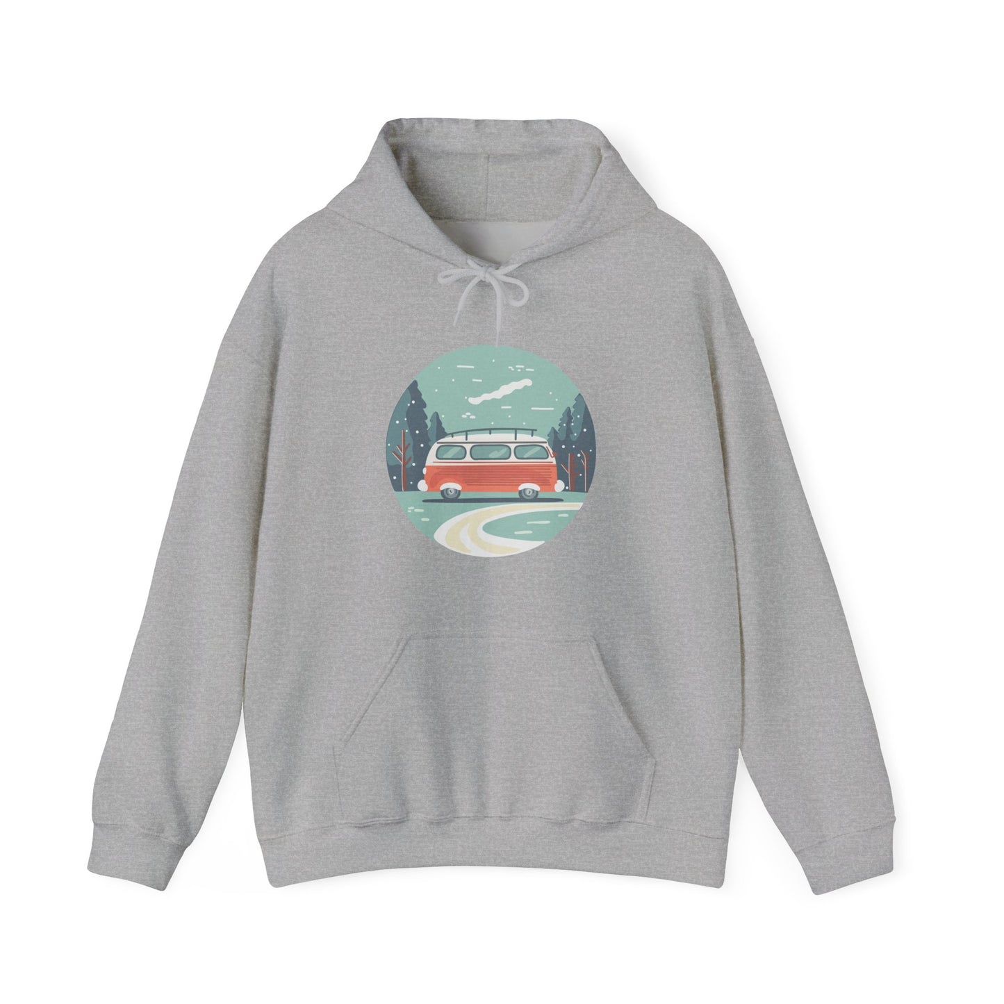 Cozy Retro Van Hoodie | Travel-Inspired, Chill Days | True North