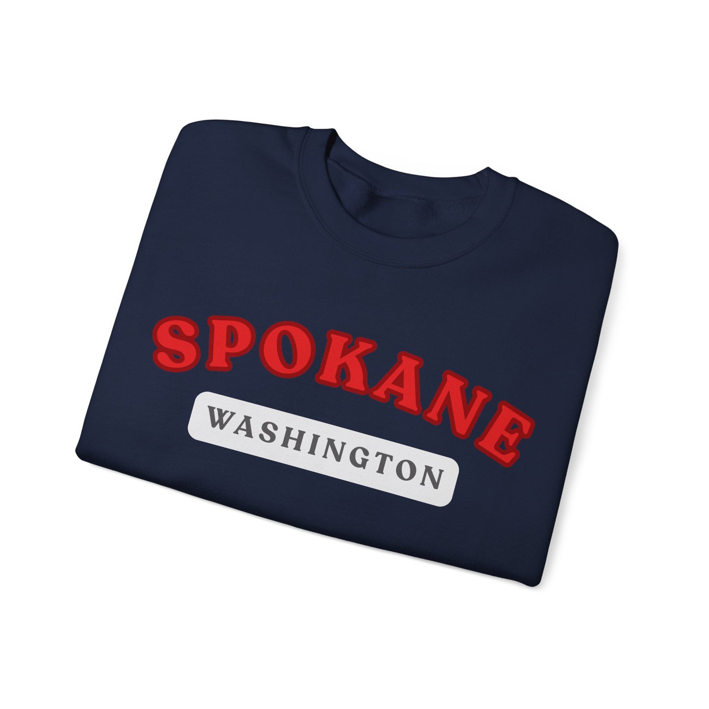 Spokane Washington Crewneck Sweatshirt — Vintage Collegiate Pullover