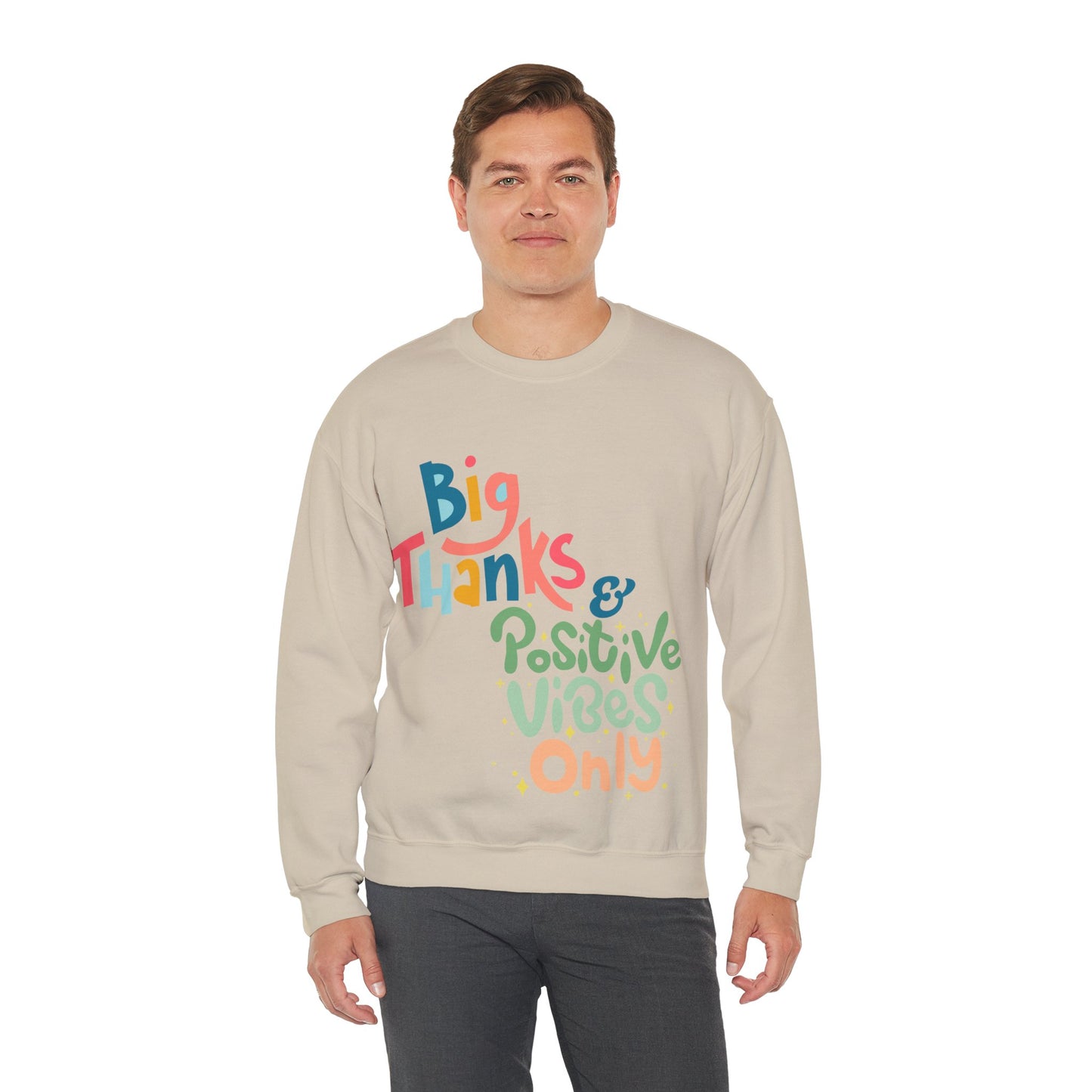 Big Thanks & Positive Vibes Crewneck Sweatshirt | True North