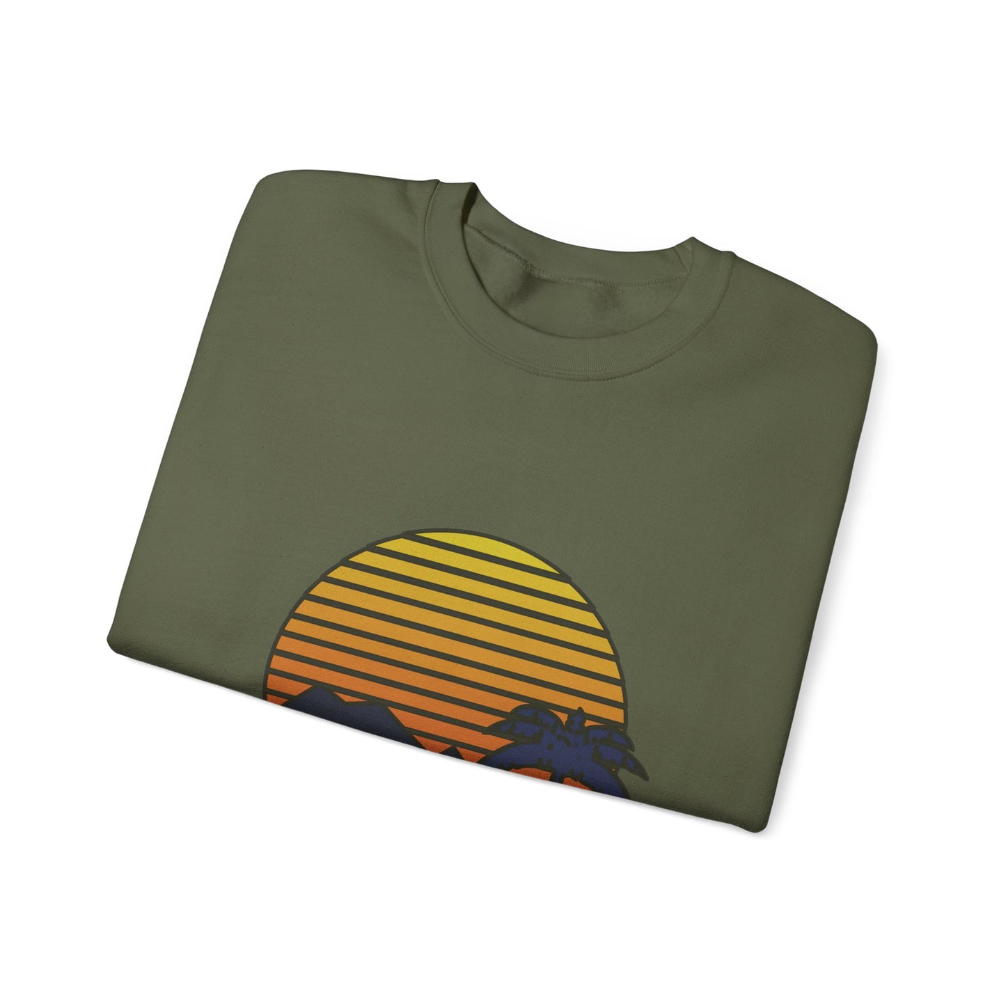 Retro Sunset Adventure Crewneck Sweatshirt | Road Trips | True North