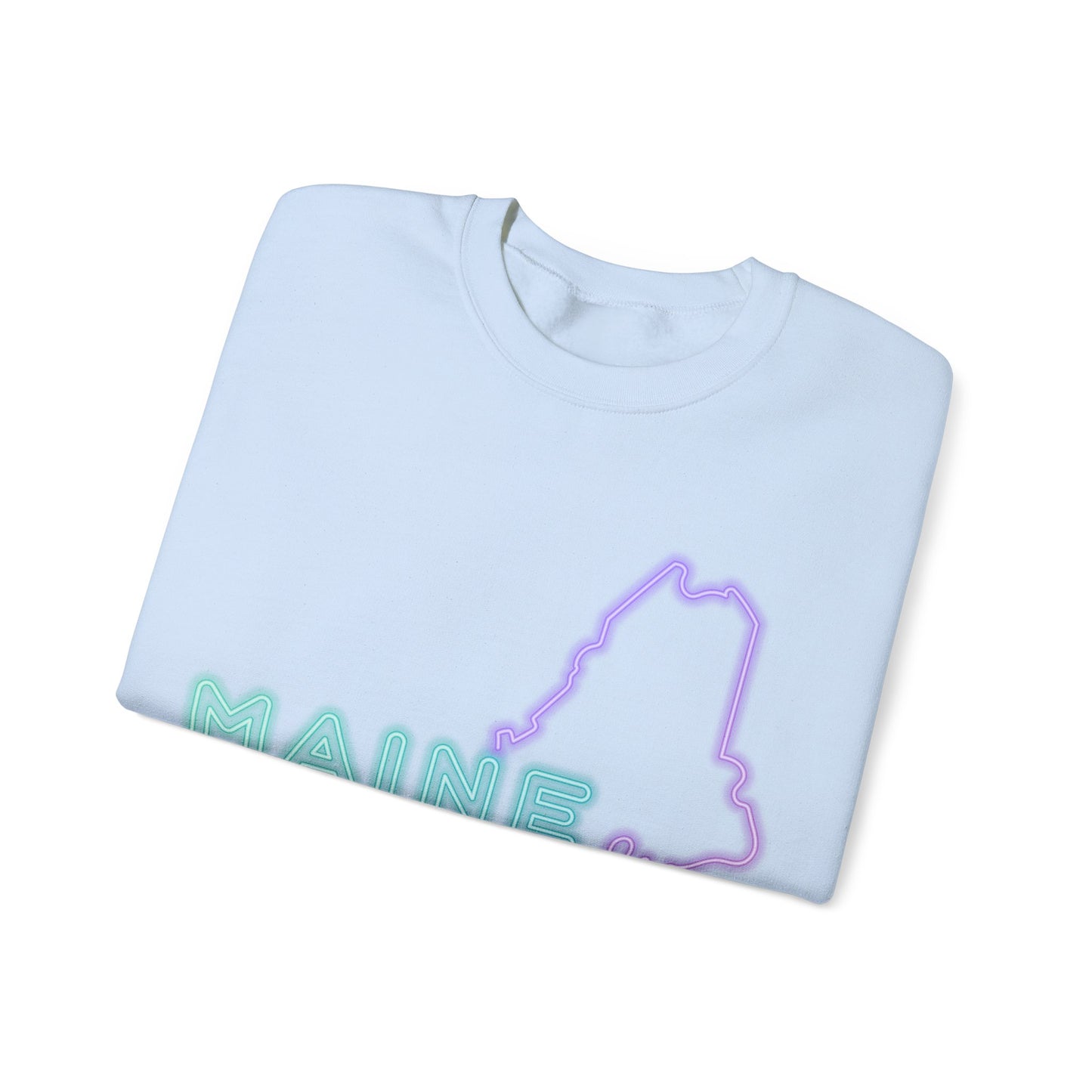 Maine Neon Outline Sweatshirt | Local Pride Apparel | True North