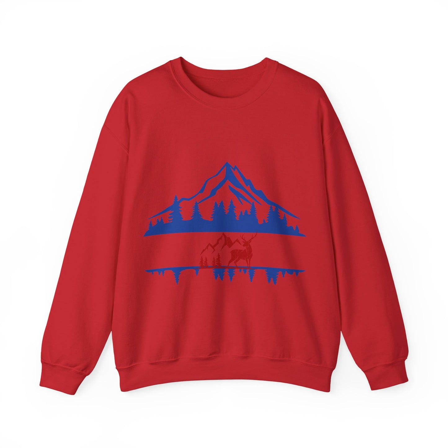 Nature-Inspired Graphic Crewneck Sweatshirt | Cozy Mountain Pullover | True North