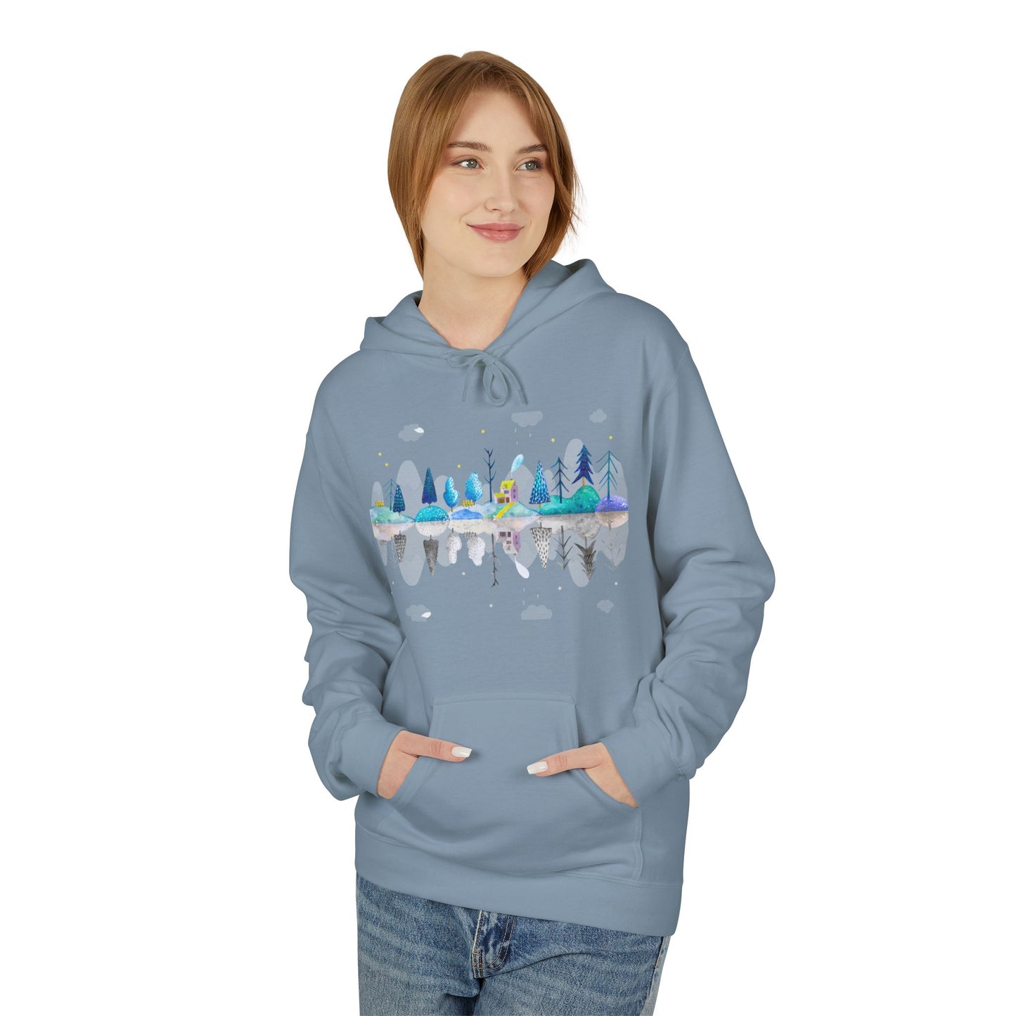 Cozy Nature-Inspired Fleece Hoodie | Inspirational Winter Apparel | True North