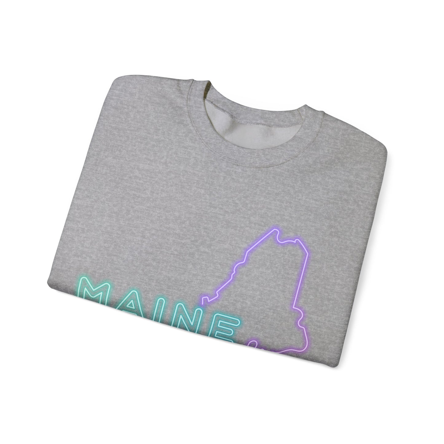 Maine Neon Outline Sweatshirt | Local Pride Apparel | True North