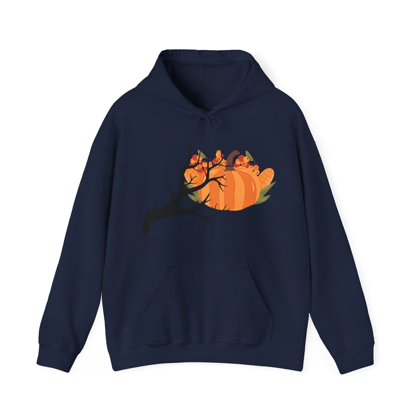 Pumpkin & Spiderweb Cozy Sweatshirt | Spooky Fall Hoodie | True North