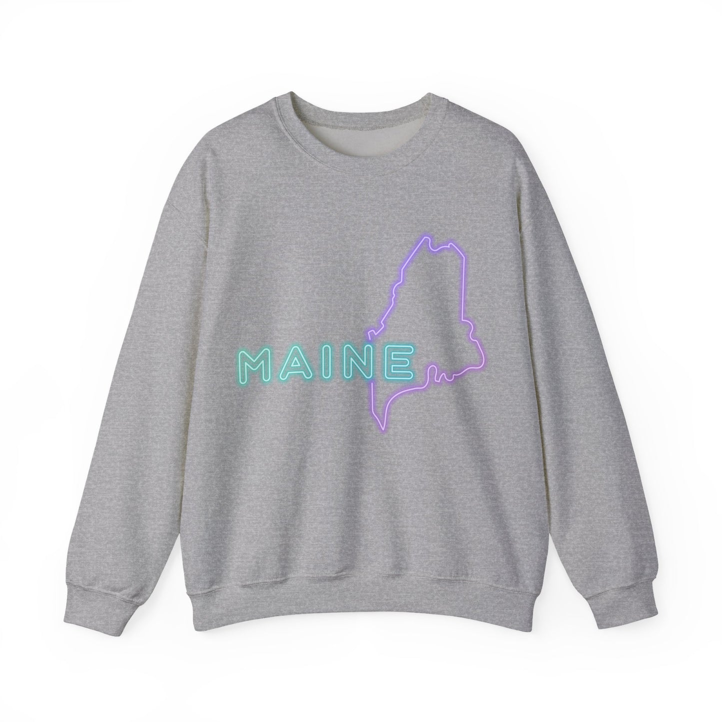 Maine Neon Outline Sweatshirt | Local Pride Apparel | True North