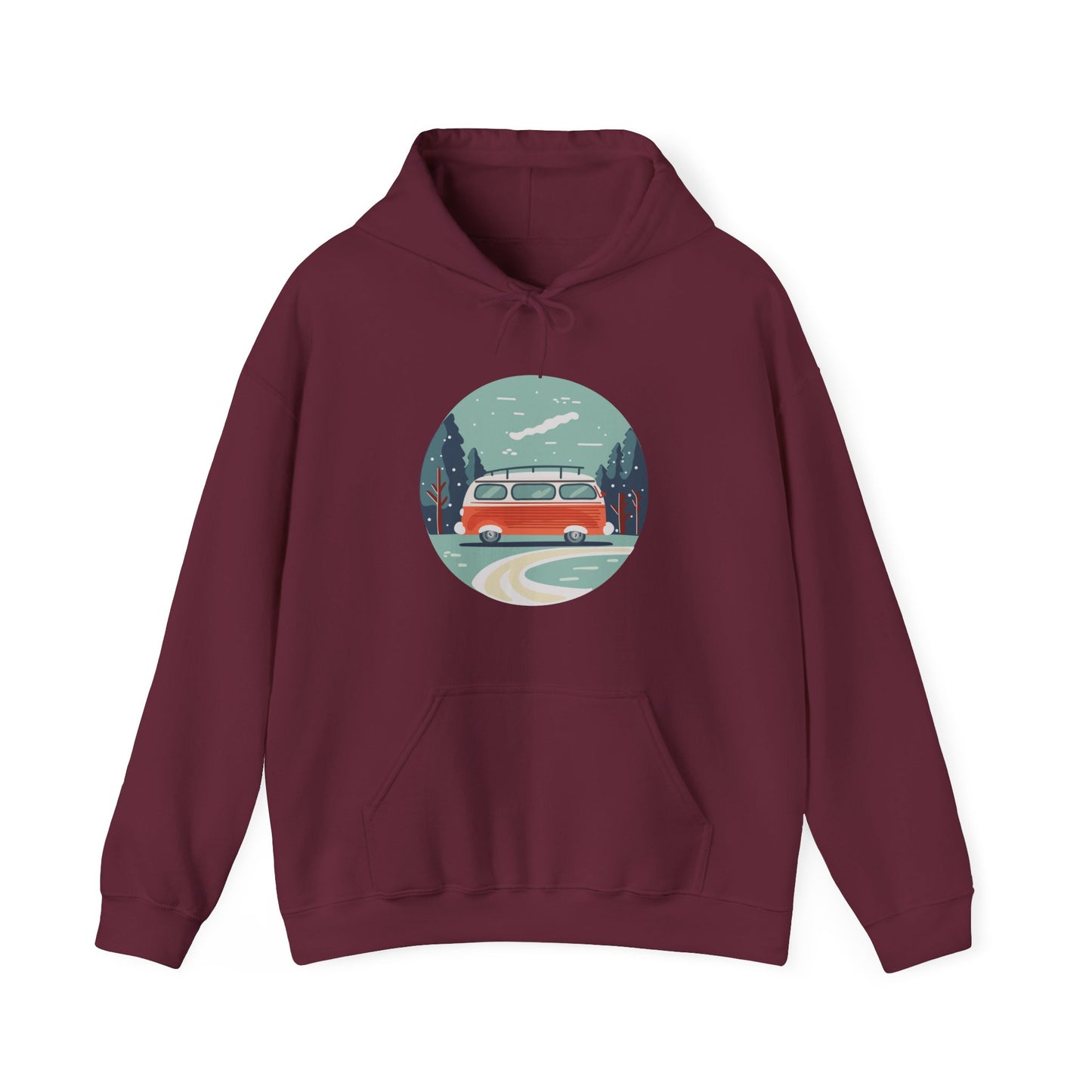 Cozy Retro Van Hoodie | Travel-Inspired, Chill Days | True North