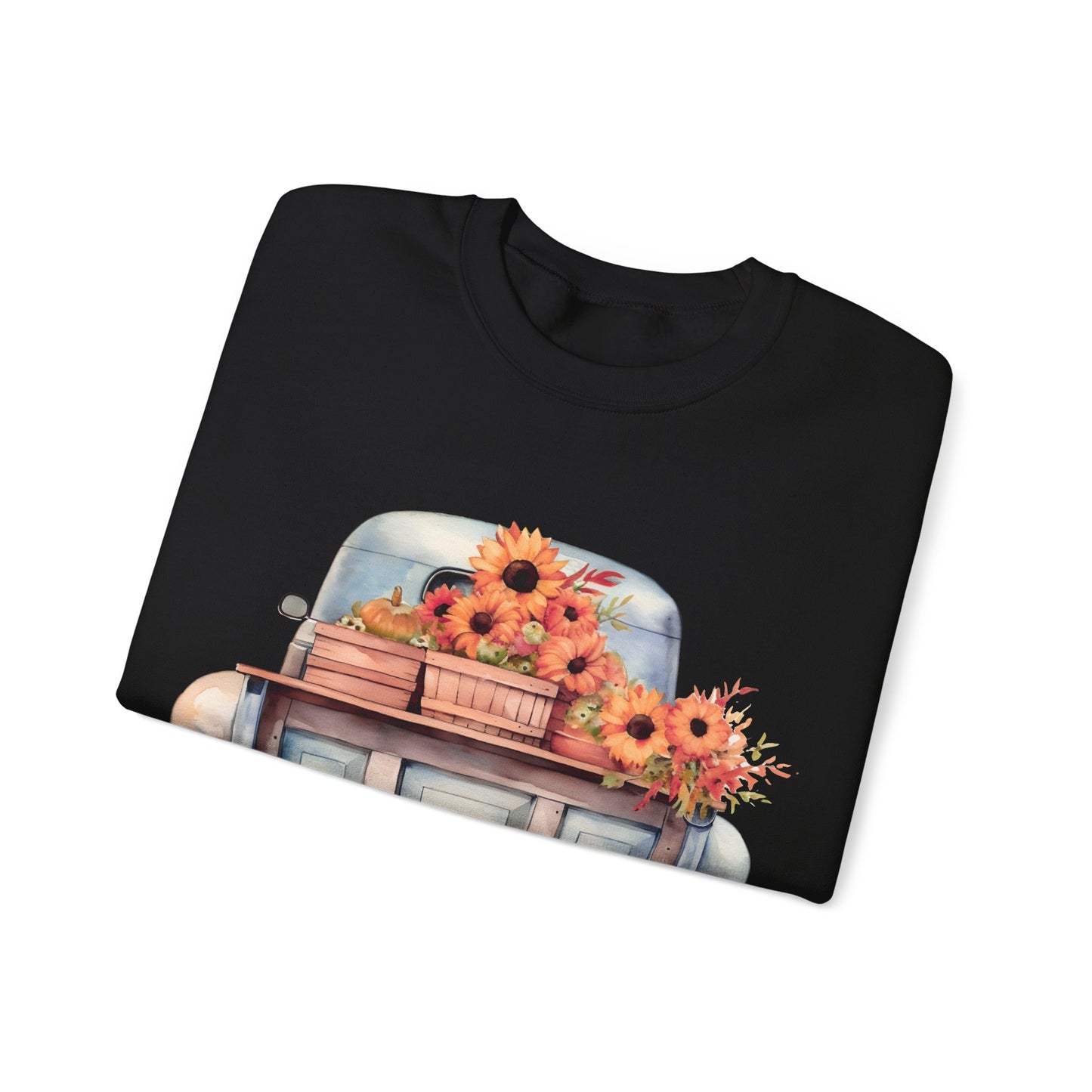 Fall Floral Truck Crewneck Sweatshirt | Autumn Apparel | True North