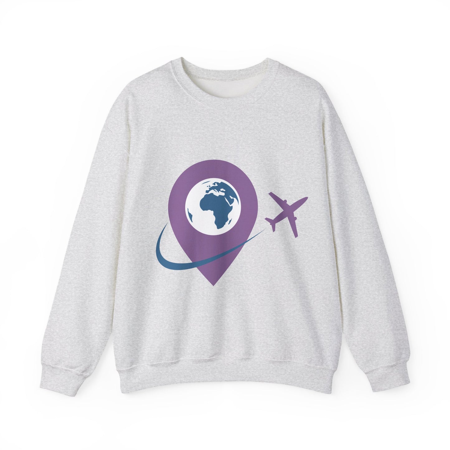 Travel Inspired Sweatshirt | Globe and Airplane Design | True North