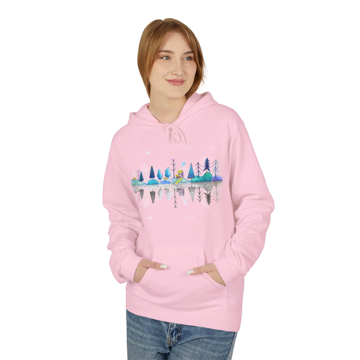 Cozy Nature-Inspired Fleece Hoodie | Inspirational Winter Apparel | True North