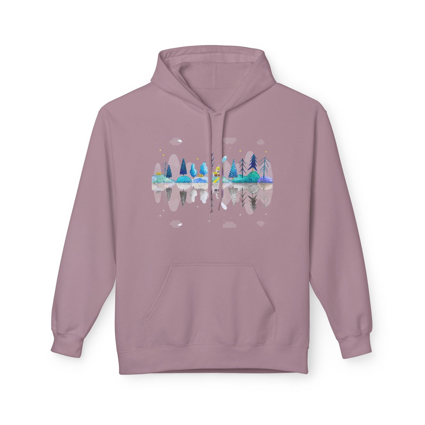 Cozy Nature-Inspired Fleece Hoodie | Inspirational Winter Apparel | True North
