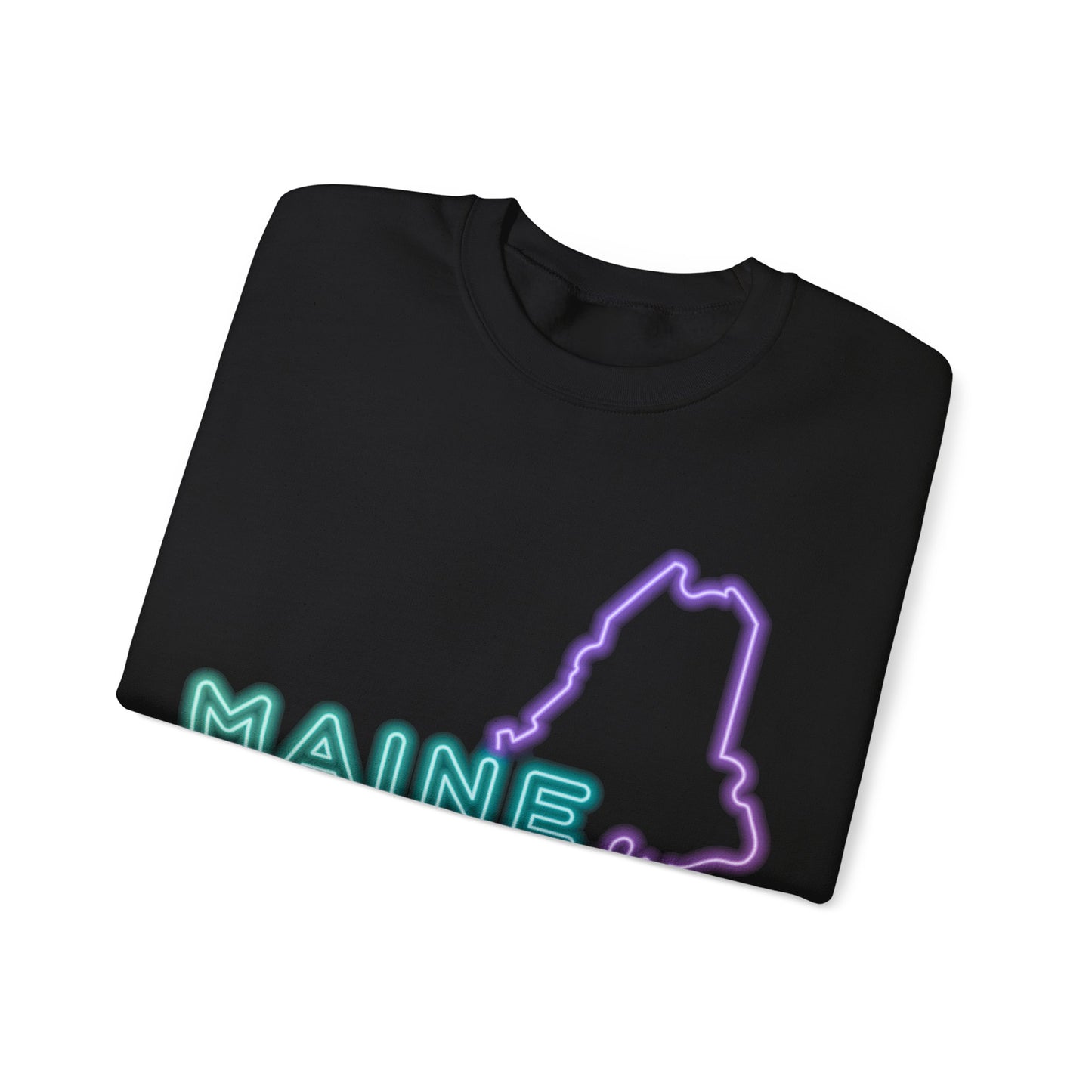 Maine Neon Outline Sweatshirt | Local Pride Apparel | True North