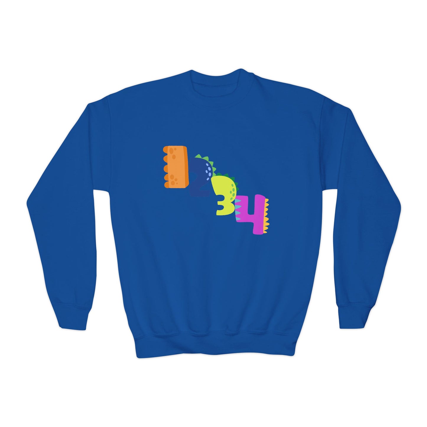 Colorful Fun Numbers and Dinosaurs Sweatshirt| Easygoing Style | True North