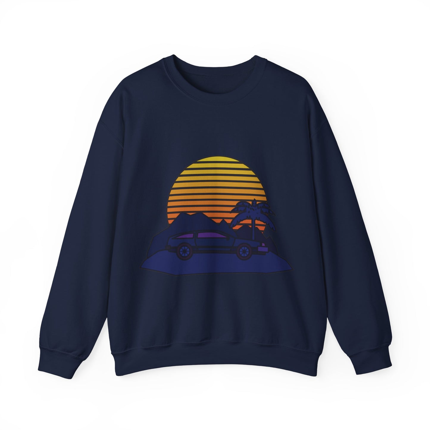 Retro Sunset Adventure Crewneck Sweatshirt | Road Trips | True North