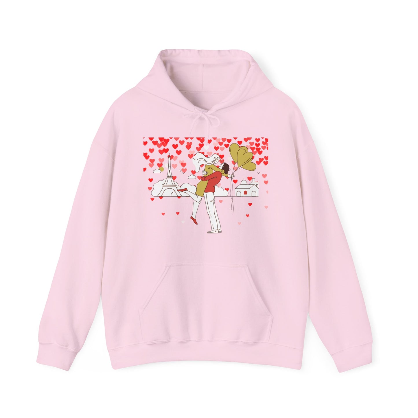 Romantic Heart Print Hoodie for Couples | Heartfelt Love Wear | True North