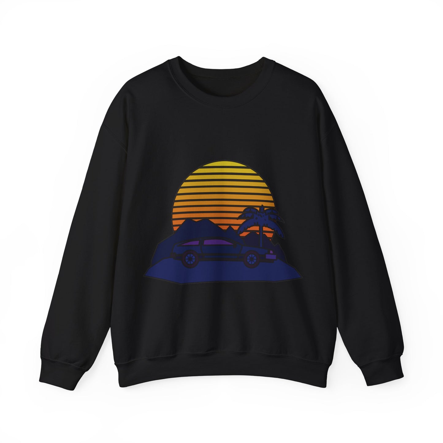 Retro Sunset Adventure Crewneck Sweatshirt | Road Trips | True North
