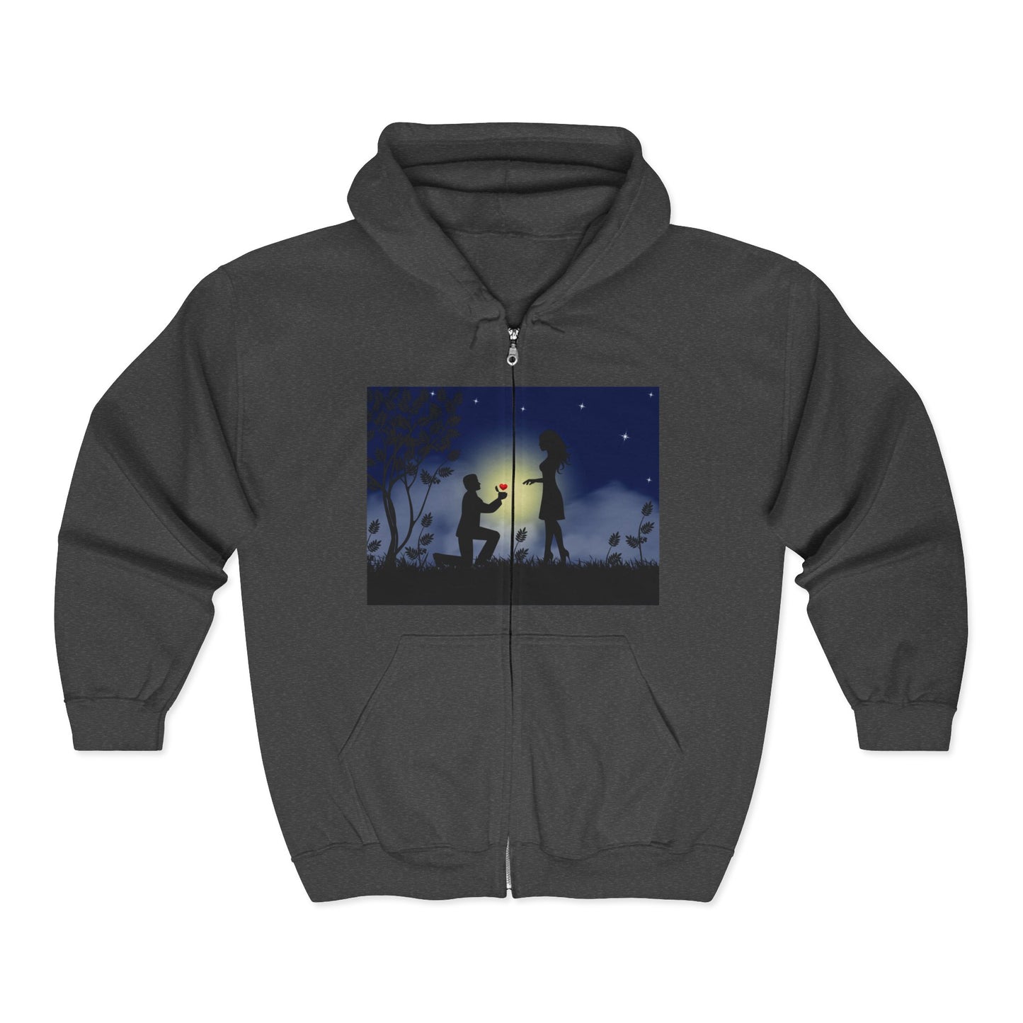 Romantic Proposal Hoodie | Cozy Zip for Couples and Love Story Apparel | True North