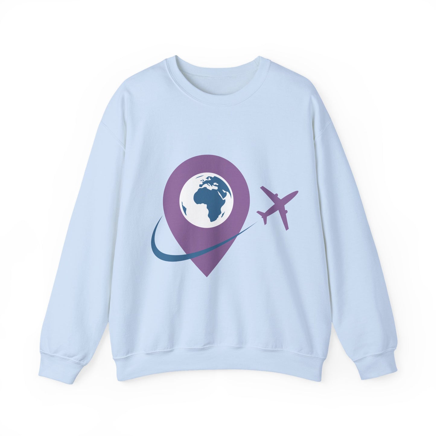 Travel Inspired Sweatshirt | Globe and Airplane Design | True North