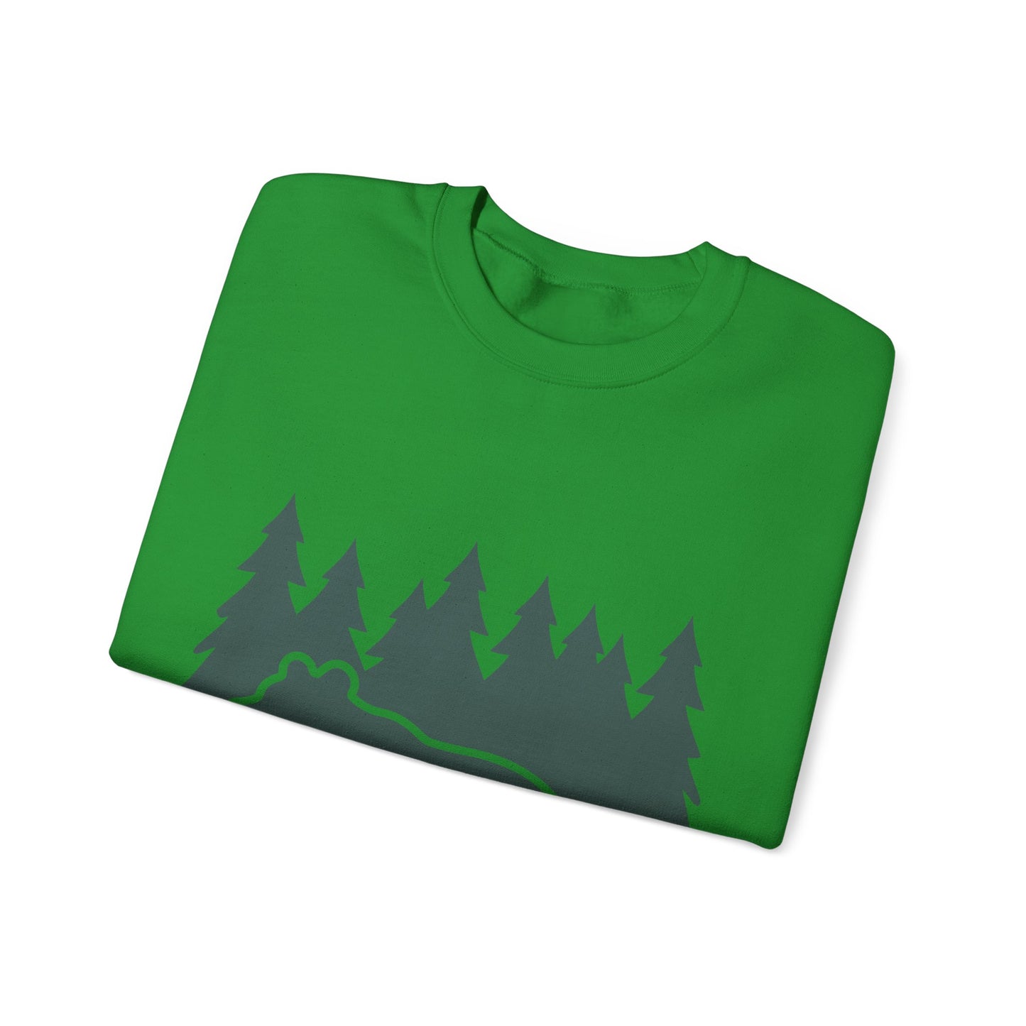 Cozy Bear Forest Crewneck Sweatshirt | Hiking, Camping, and Nature Lovers | True North
