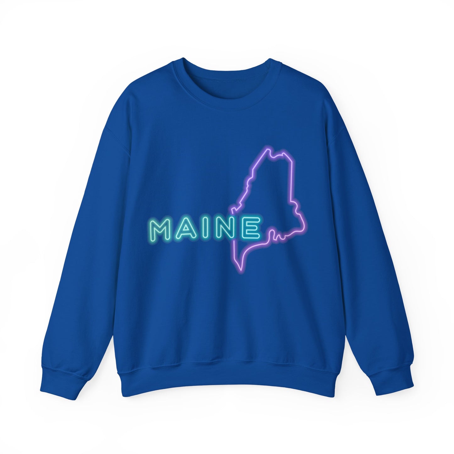 Maine Neon Outline Sweatshirt | Local Pride Apparel | True North