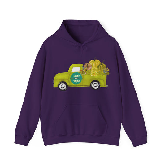 Faith & Hope Vintage Truck Hoodie | Autumn Wardrobe | True North