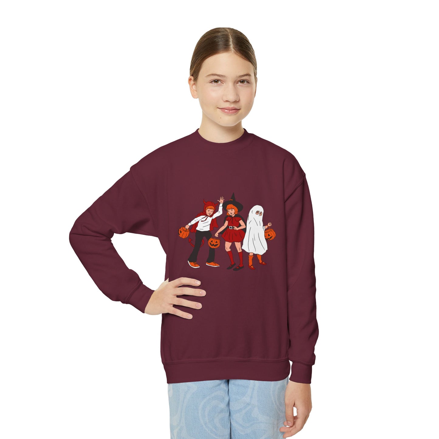 Halloween Kids Crewneck Sweatshirt | Spooky Season Gift | True North