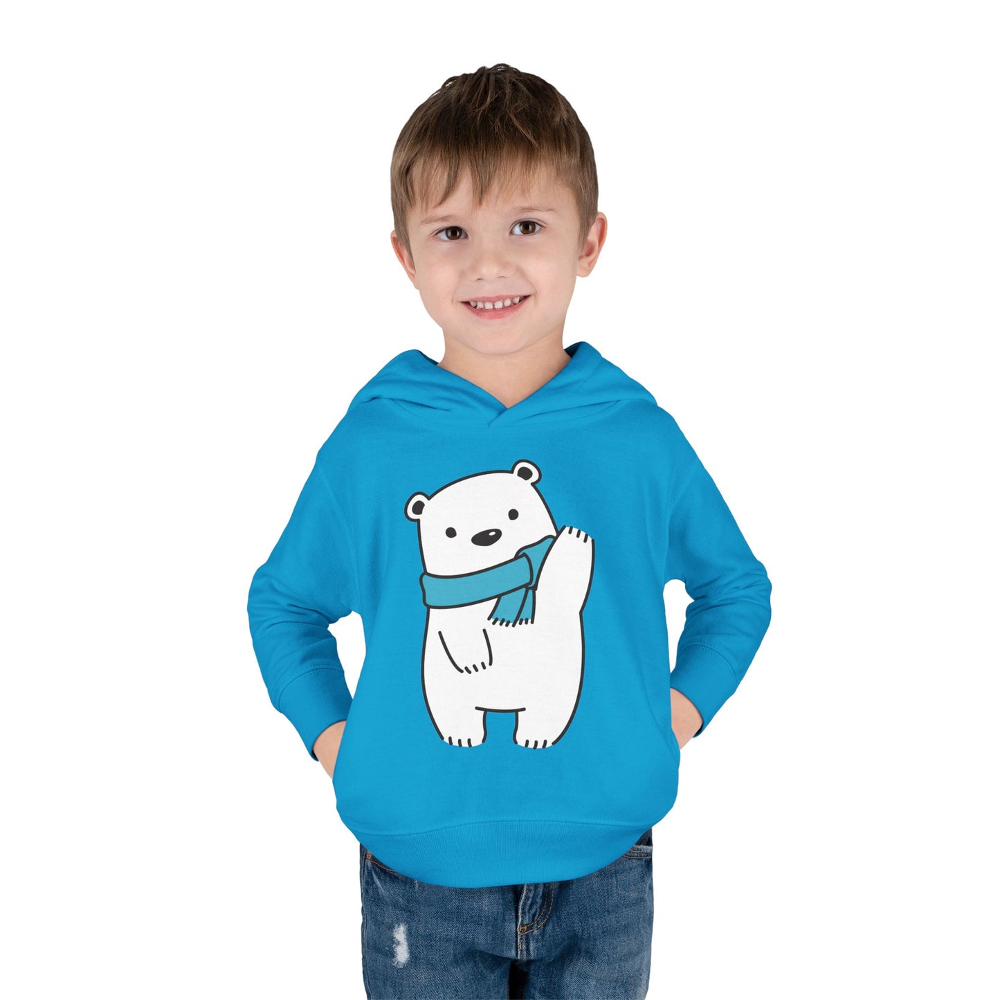 Cute Bear Toddler Hoodie | Fleece Pullover for Kids | True North