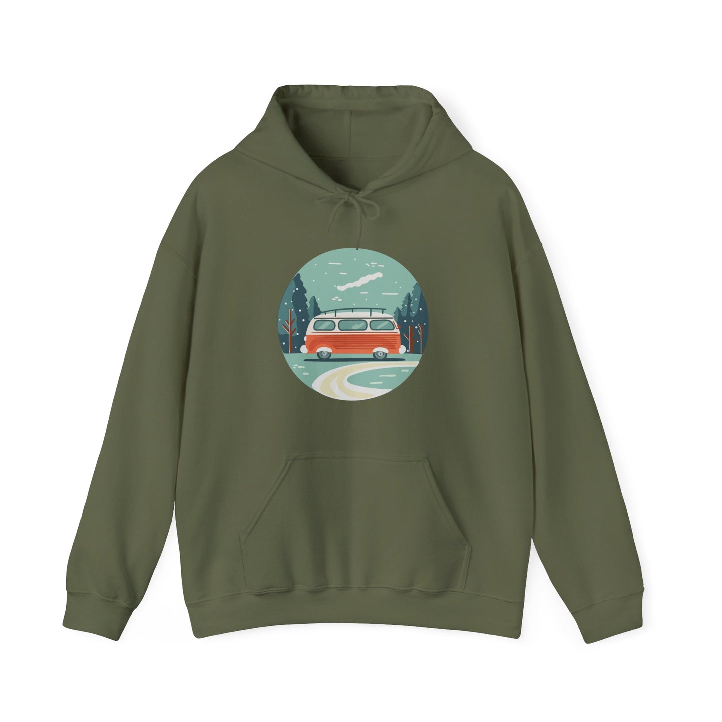 Cozy Retro Van Hoodie | Travel-Inspired, Chill Days | True North