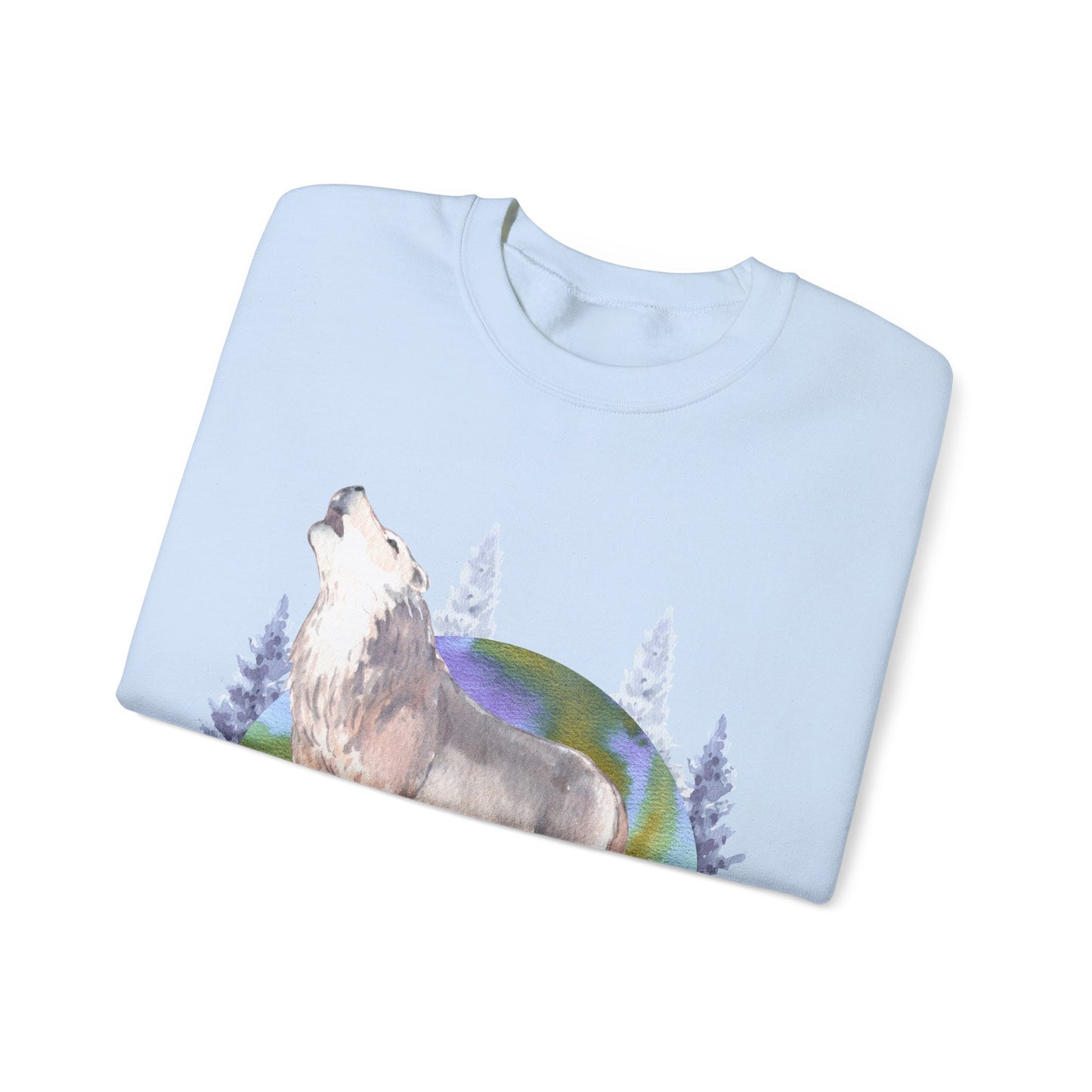 Wolf Howling Crewneck Sweatshirt | Animal and Nature Lovers | True North