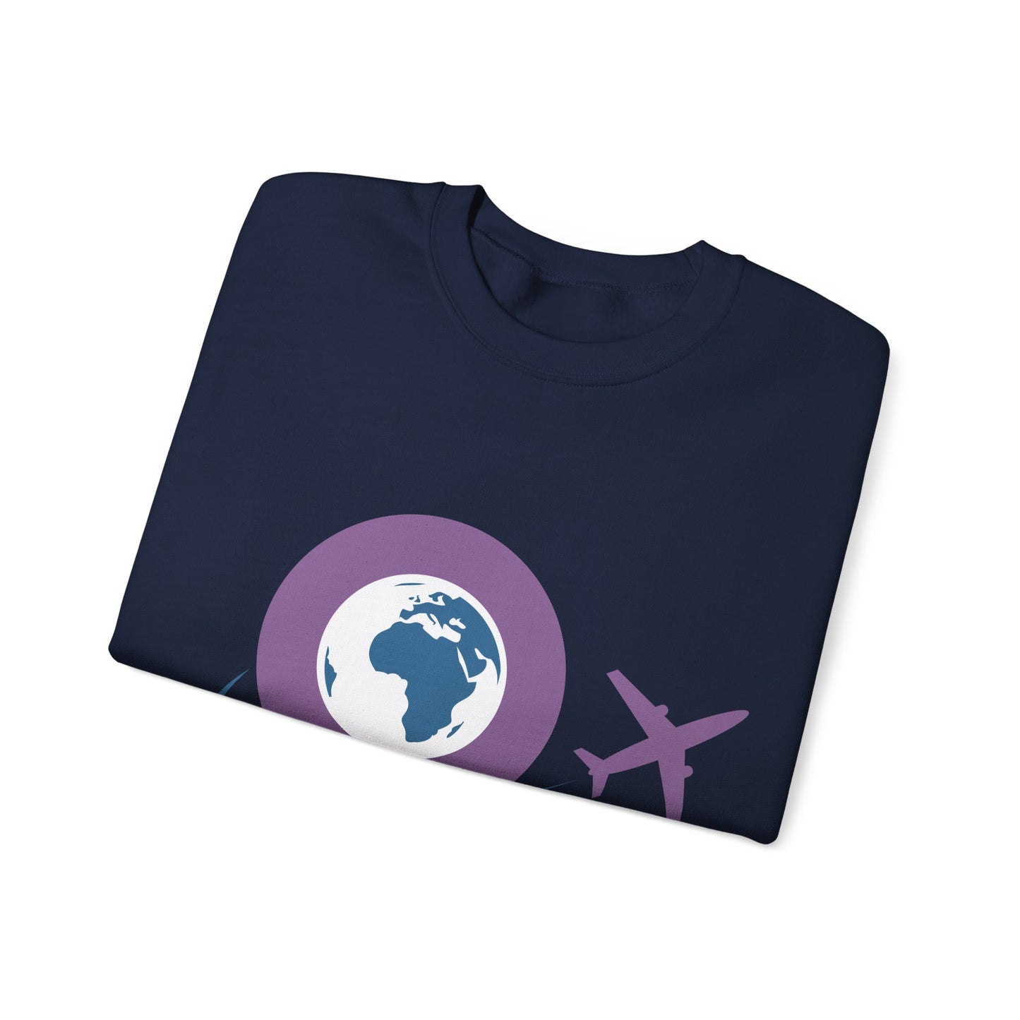 Travel Inspired Sweatshirt | Globe and Airplane Design | True North