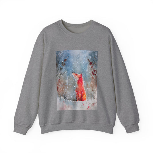 Winter Wonderland Fox Unisex Sweatshirt | Holiday Pullover for Nature Enthusiasts | True North