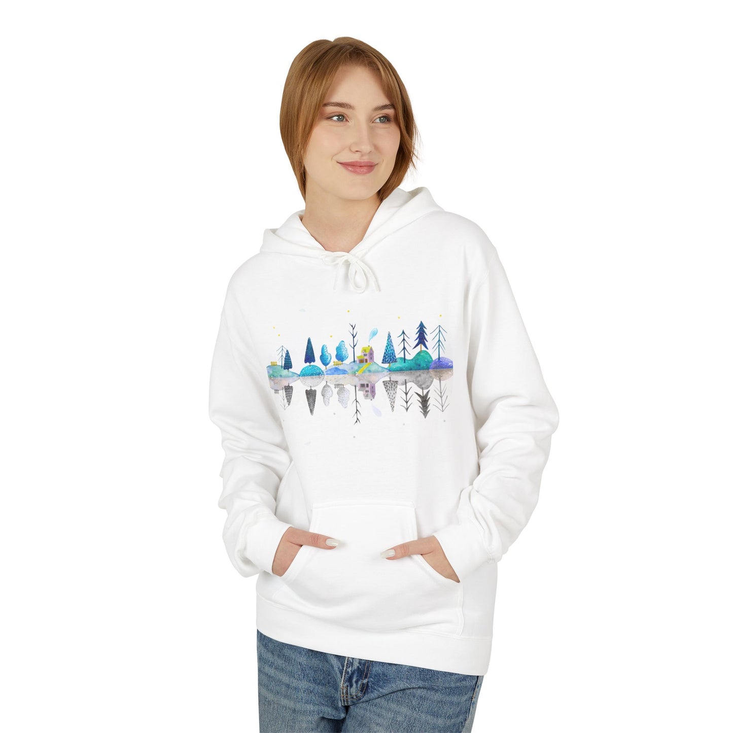Cozy Nature-Inspired Fleece Hoodie | Inspirational Winter Apparel | True North