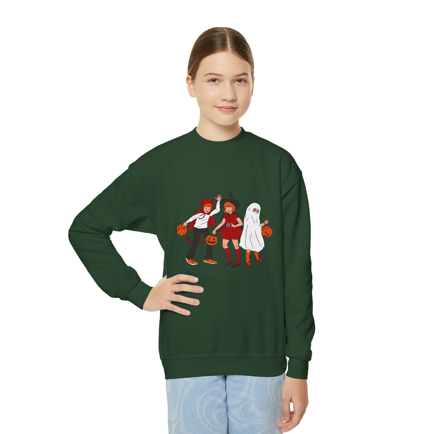 Halloween Kids Crewneck Sweatshirt | Spooky Season Gift | True North